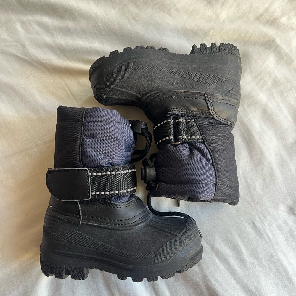 Black and Navy Winter Boots